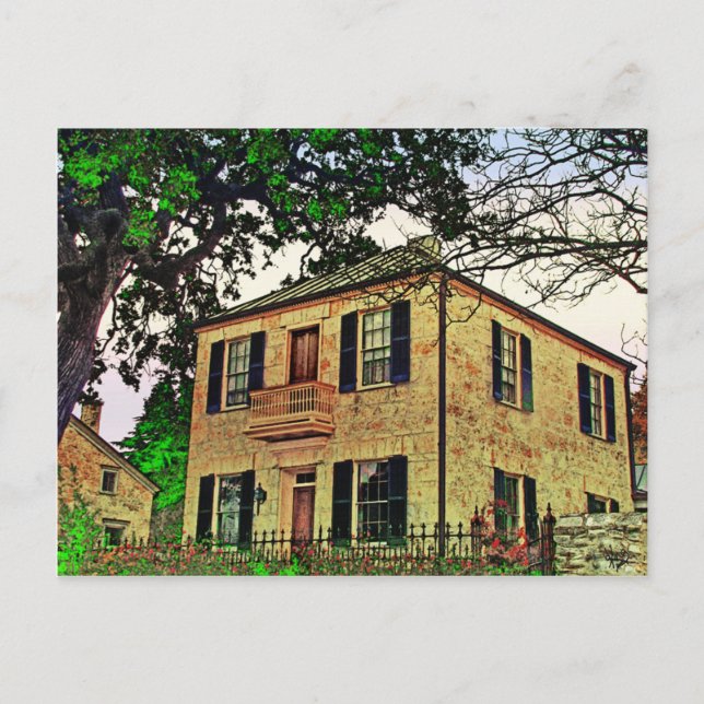 Charles Jung Zuhause, Fredericksburg, TX Postkarte (Vorderseite)