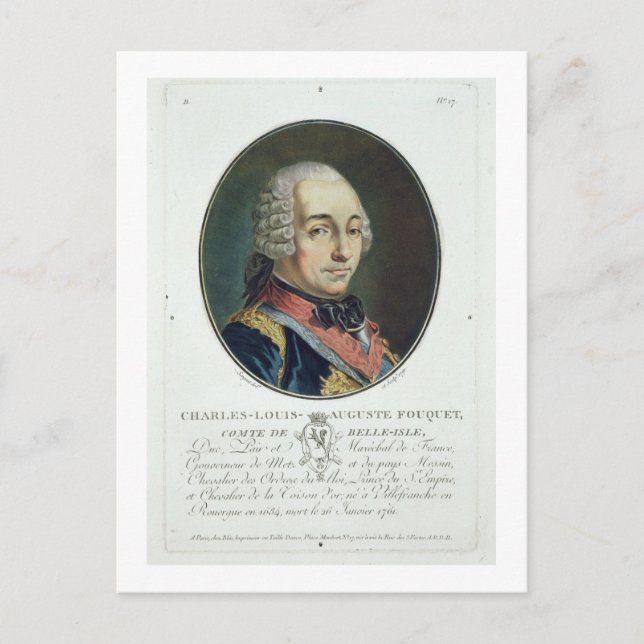 Charles-Louis-Auguste Fouquet (1684-1761) von "Po Postkarte (Vorderseite)