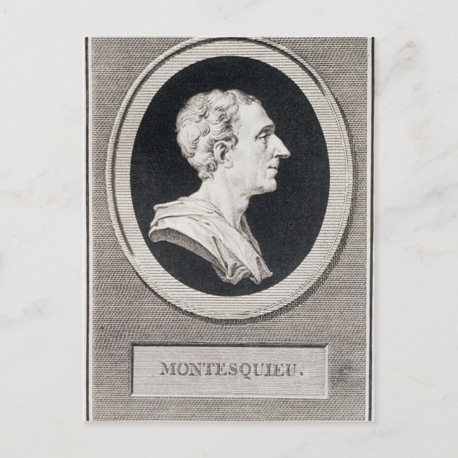 Charles Louis de Secondat, Baron de Montesquieu Postkarte (Vorderseite)