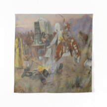 Charles M Russell - Bronc im Kuhlager