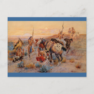 Charles M. Russells erste Wagenspuren (1908) Postkarte