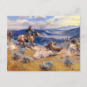 Charles M. Russell's Loops and Swift Horses (1916) Postkarte