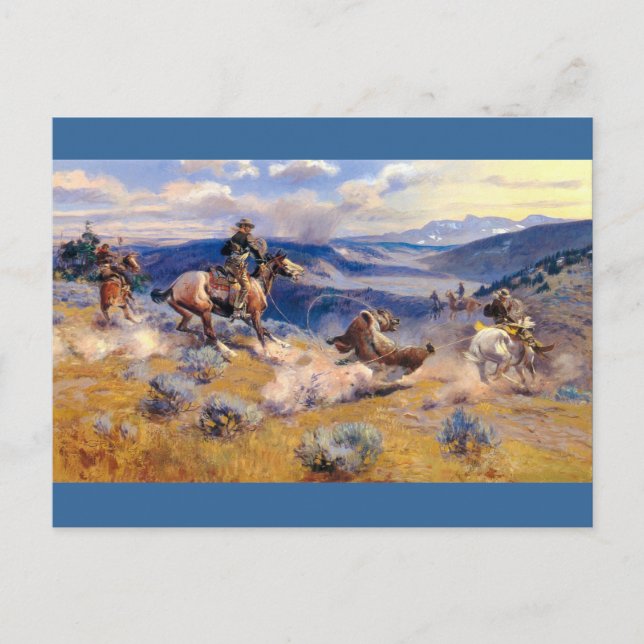 Charles M. Russell's Loops and Swift Horses (1916) Postkarte (Vorderseite)