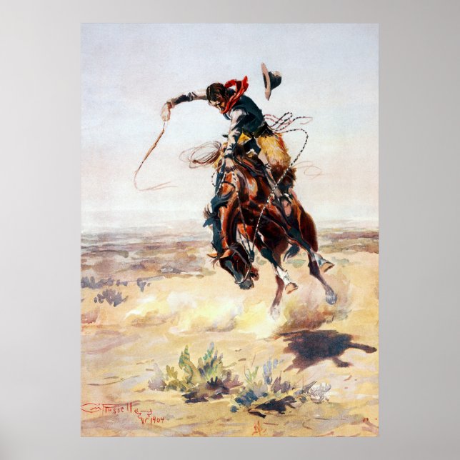 Charles Marion Russell A Bad Hoss Poster (Vorne)