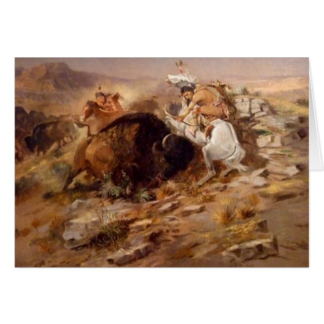 Charles Marion Russell - Büffel-Jagd (Vorderseite (Horizontal))