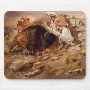 Charles Marion Russell - Büffel-Jagd Mousepad