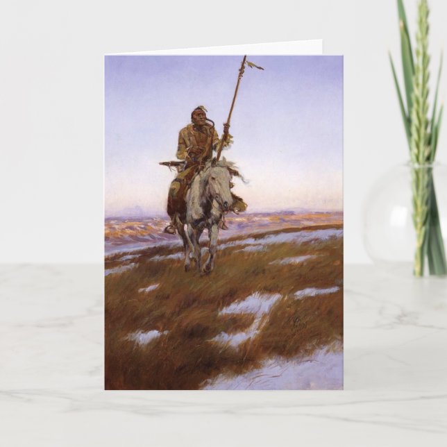 Charles Marion Russell - Cree Indian Karte (Vorderseite)