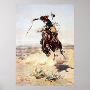 Charles Marion Russell ein schlechtes Hoss Poster