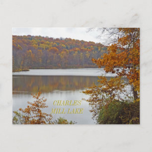 CHARLES MILL LAKE IM HERBST/MANSFIELD, OHIO USA POSTKARTE