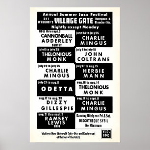 Charles Mingus - Thelonious Monk - John Coltrane Poster