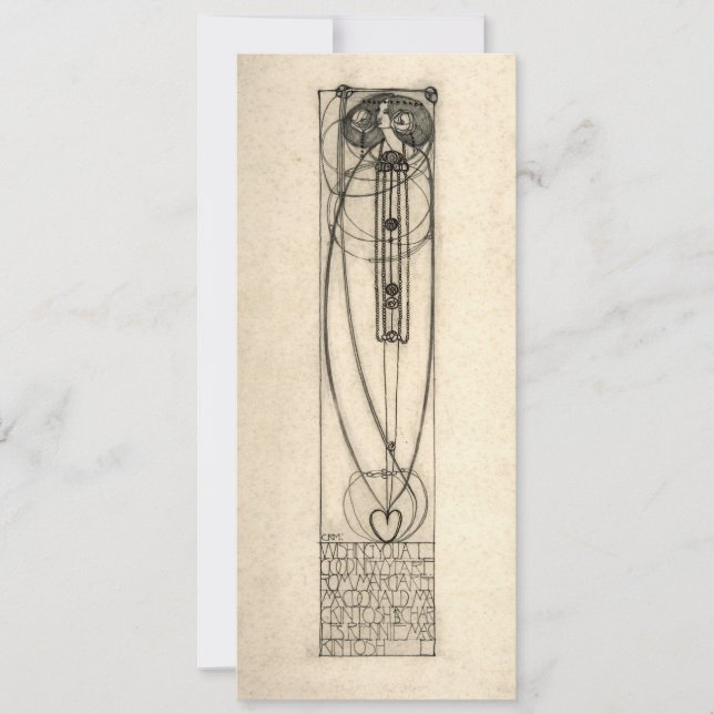 Charles Rennie Mackintosh 1890 Vorlage für das neu (Vorderseite)