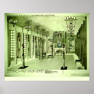 Charles Rennie Mackintosh 1901 Zeichnend Poster