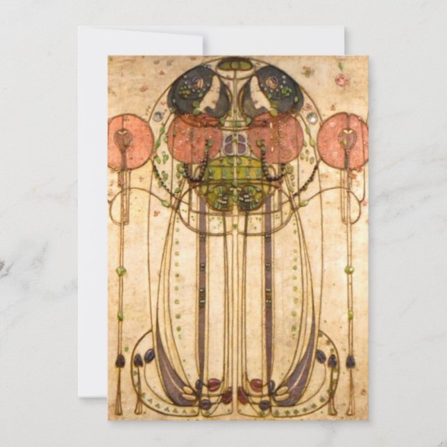 Charles Rennie Mackintosh Einladung (Vorderseite)