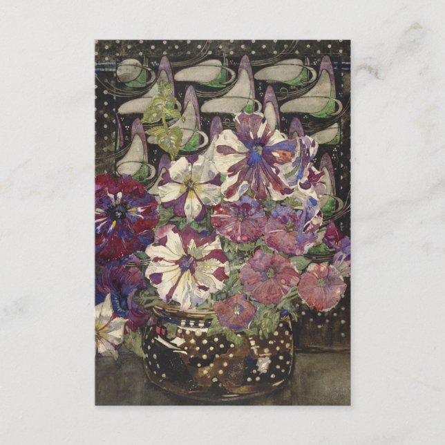 Charles Rennie Mackintosh - Petunias Begleitkarte (Vorderseite)