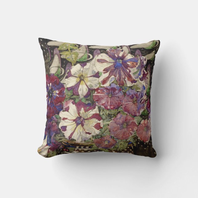 Charles Rennie Mackintosh - Petunias Kissen (Vorderseite)