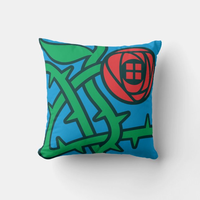 Charles Rennie Mackintosh Rose Pattern Kissen (Vorderseite)