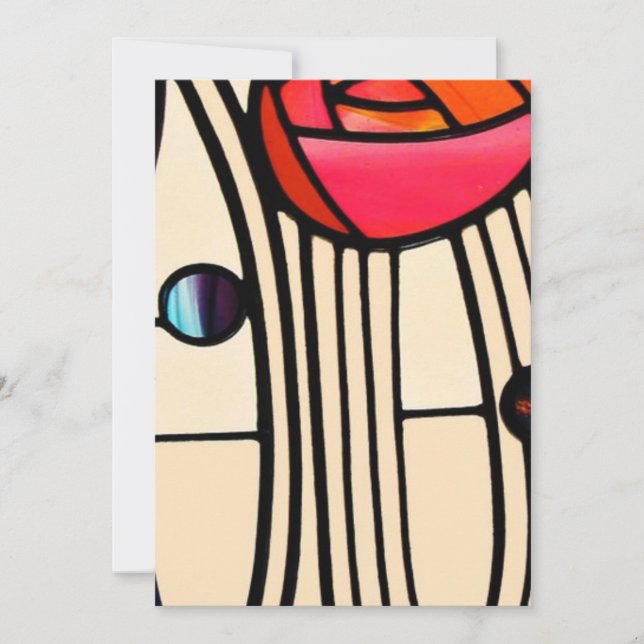Charles Rennie Mackintosh Stains Glass Einladung (Vorderseite)