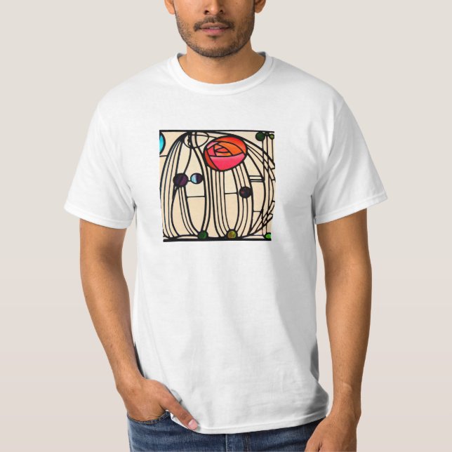 Charles Rennie Mackintosh Stains Glass T-Shirt (Vorderseite)
