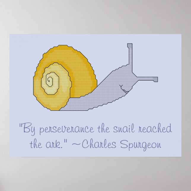Charles Spurgeon Snail Persistence Quote Poster (Vorne)