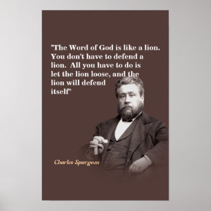 Charles Spurgeon Zitat über das Wort Gottes Poster