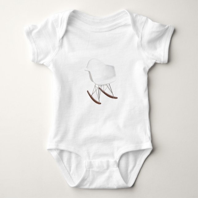 Charles-u. Strahl Eames Muschel-Eiffelschwingstuhl Baby Strampler (Vorderseite)