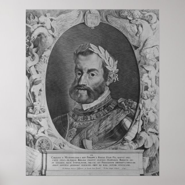 Charles V., Heiliger römischer Kaiser Poster (Vorne)