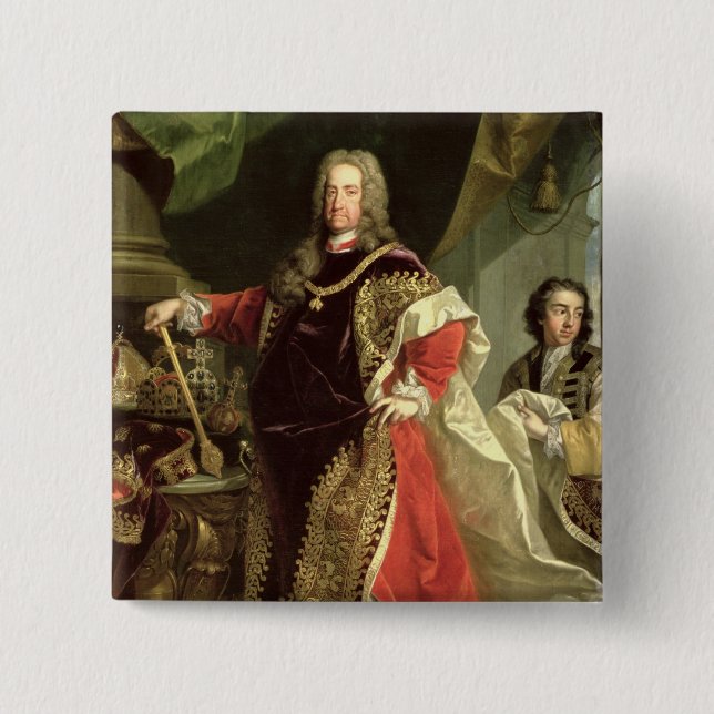 Charles VI, heiliges Tragen des römischen Kaisers Button (Vorderseite)