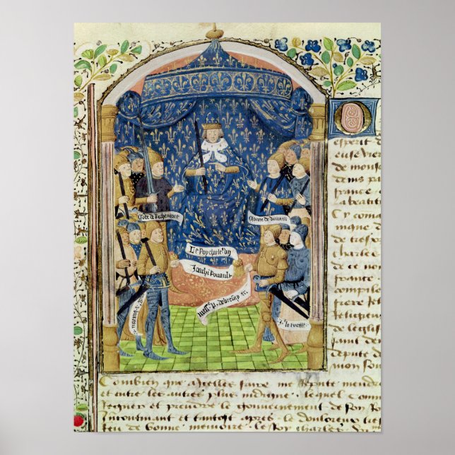 Charles VII. Umgeben von seinem Gericht Poster (Vorne)