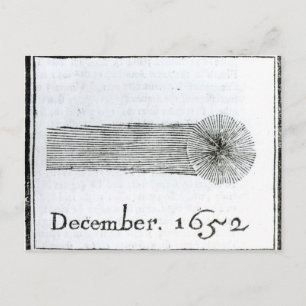 Charles's Comet, Dezember 1652 Postkarte