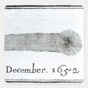 Charles's Comet, Dezember 1652 Quadratischer Aufkleber