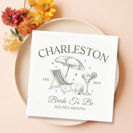 Charleston Bachelorette Bridge zum Party Serviette