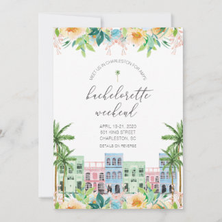 Charleston Bachelorette Invitation et itinéraire