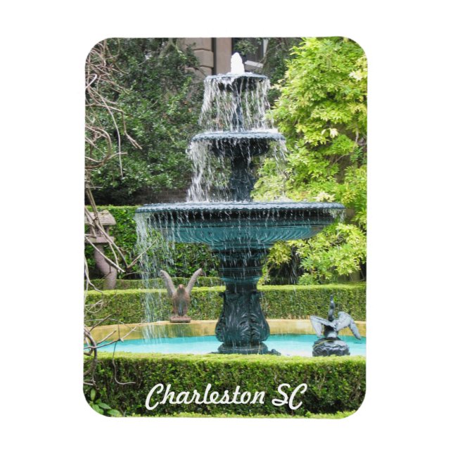 Charleston Caroline du Sud Jardin Fontaine Magnet (Vertical)