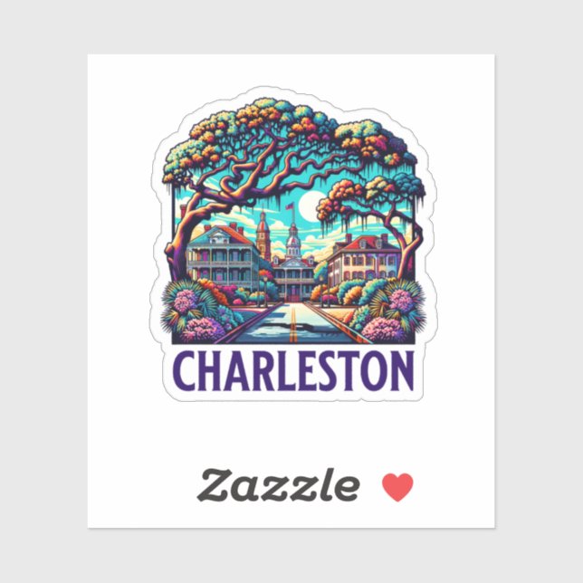 Charleston City South Carolina USA Aufkleber (Blatt)