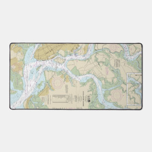 Charleston Harbor Nautical Chart 11524 Schreibtischunterlage