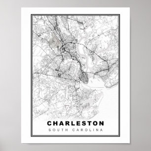 Charleston Karte Poster