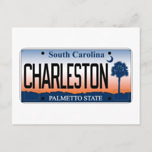 Charleston License Plate Postkarte