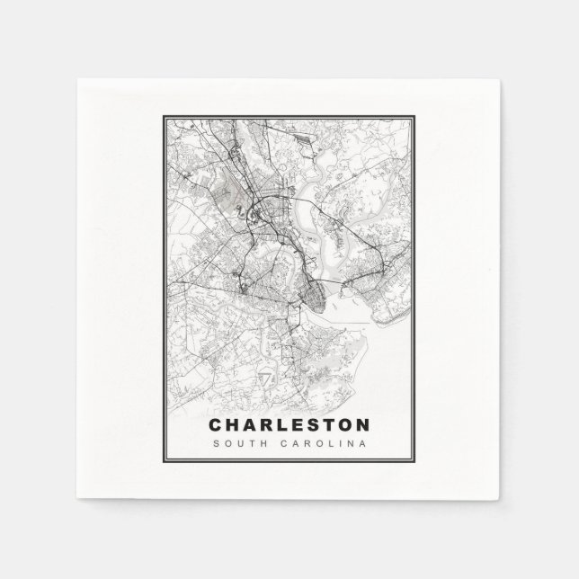 Charleston Map Serviette (Vorderseite)