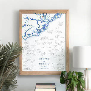 Charleston Mariage Élégante carte Poster du livre 