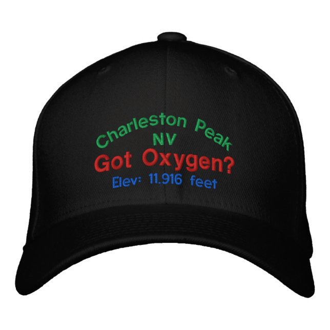 Charleston Peak Got Sauerstoff? bestickte Hülle Bestickte Kappe (Vorderseite)