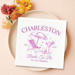 Charleston Pink Bachelorette Bridge zum Party Serviette