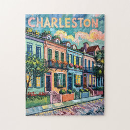 Charleston Rainbow Row Farbige Van Gogh Reise