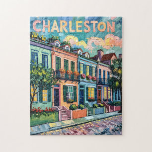 Charleston Rainbow Row Farbige Van Gogh Reise