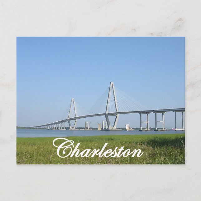 Charleston Ravenel Bridge Postkarte (Vorderseite)