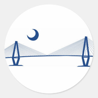 Charleston Ravenel Bridge Runder Aufkleber