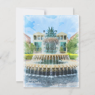 Charleston SC Ananas Fountain Card