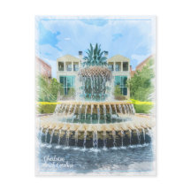 Charleston SC Ananas Fountain Card