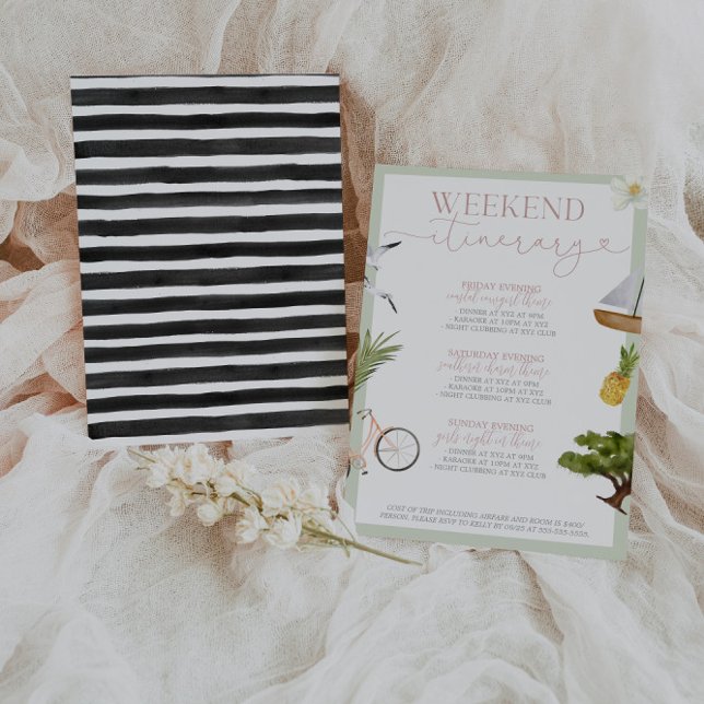 Charleston SC Bachelorette Itinerary Einladung (Von Creator hochgeladen)