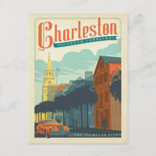 Charleston, SC - Die Palmetto-Stadt Postkarte