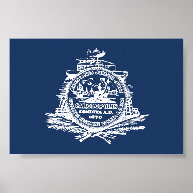 Charleston, SC-Flagge Poster (Vorne)